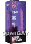 8 Inch Thin Realistic Dildo Vibe - Purple (Shots Toys - GC)