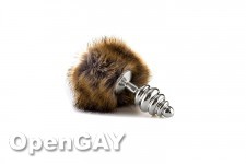 Extra Feel Bunny Tail Buttplug - Silver 