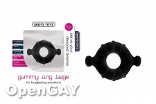 Gummy Ring - Large - Black 