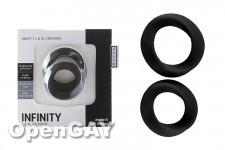 Infinity - L and XL Cockring - Black 
