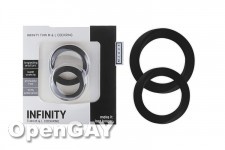 Infinity - Thin - M and L Cockring - Black 