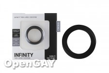 Infinity - Thin - Large Cockring - Black 